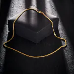Goldkette als Panzerkette flach in Gelbgold 333 / 8K, 85 cm lang, 2,7 mm breit, Gewicht ca. 13.7 g.