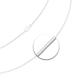Goldkette als Tondakette in Weißgold 585 / 14K, 45 cm lang, 1 mm breit, Gewicht ca. 4 g.