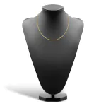 Goldkette als Ankerkette diamantiert in Gelbgold 333 / 8K, 50 cm lang, 2,5 mm breit, Gewicht ca. 12.5 g.