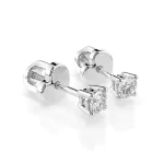 0,12 Karat Diamant Ohrstecker mit 2 echten Diamanten, Weißgold 585 / 14K
