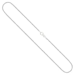 Goldkette als Zopfkette in Weißgold 585 / 14K, 45 cm lang, 1,3 mm breit, Gewicht ca. 3.4 g.
