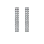 0,22 Karat Diamant Creolen, Weißgold 585 / 14 Karat, Gewicht ca. 2.5 g.