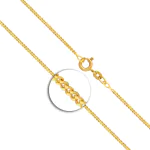 Goldkette als Panzerkette flach in Gelbgold 585 / 14K, 65 cm lang, 1,6 mm breit, Gewicht ca. 5.3 g.