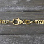 Armband als Singapurkette in Gelbgold 375 / 9 K, 21,5 cm lang, 2,9mm breit, Gewicht ca. 2.9 g.