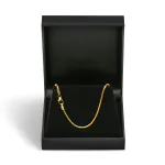 Goldkette als Schlangenkette in Gelbgold 585 / 14K, 75 cm lang, 1,9 mm breit, Gewicht ca. 14.1 g.