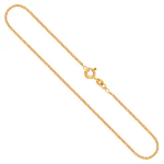 Goldkette als Panzerkette flach in Gelbgold 585 / 14K, 40 cm lang, 1,4 mm Breit, Gewicht ca. 2.4 g.
