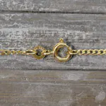 Goldkette als Figarokette diamantiert in Gelbgold 333 / 8K, 45 cm lang, 1,9 mm breit, Gewicht ca. 3 g.