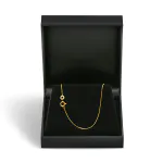 Goldkette als Schlangenkette diamantiert in Gelbgold 585 / 14K, 45 cm lang, 0,7 mm breit, Gewicht ca. 2.1 g.