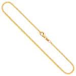 Goldkette als Venezianerkette rund geschlagen in Gelbgold 375 / 9K, 50 cm lang, 1,5 mm breit, Gewicht ca. 6.7 g.