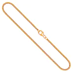 Goldkette als Panzerkette flach in Gelbgold 585 / 14K, 50 cm lang, 2,1 mm breit, Gewicht ca. 7.1 g.
