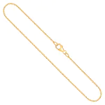 Goldkette als Ankerkette diamantiert in Gelbgold 585 / 14K, 38 cm lang, 1,3 mm breit, Gewicht ca. 2.3 g.