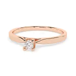 0,06 Karat Diamant Verlobungsring mit 1 Diamanten, Rotgold 585 / 14K