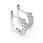 0,6 Karat Diamant Creolen, Weißgold 585 / 14 Karat, Gewicht ca. 2.2 g.