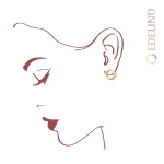 Ohrringe, Creolen, Gelbgold 333 / 8K, Außendurchmesser 15 mm, Breite 2.5 mm, Gewicht ca. 0.7 g