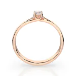 0,1 Karat Diamant Verlobungsring, Rotgold 585 / 14K