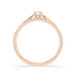 0,15 Karat Diamant Verlobungsring mit 1 Diamanten, Rotgold 585 / 14K