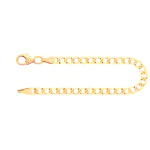 Armband als Panzerkette facettiert in Gelbgold 585 / 14K, 21 cm lang, 3,1 mm breit, Gewicht ca. 3 g.