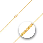 Goldkette als Venezianerkette in Gelbgold 750 / 18K, 55 cm lang, 1,2 mm breit, Gewicht ca. 6.6 g.