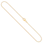 Goldkette als Venezianerkette in Gelbgold 750 / 18K, 34 cm lang, 0,7 mm breit, Gewicht ca. 1.8 g.