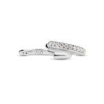 0,13 Karat Diamant Creolen, Weißgold 750 / 18K, Außendurchmesser 11 mm, Breite 11.8 mm, Gewicht ca. 1.5 g