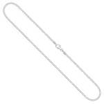 Goldkette als Tondakette in Weißgold 585 / 14K, 45 cm lang, 1,5 mm breit, Gewicht ca. 10 g.