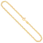 Goldkette als Erbskette in Gelbgold 585 / 14K, 90 cm lang, 2,5 mm breit, Gewicht ca. 17 g.