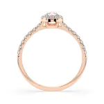 0,2+0,28 Karat Diamant Verlobungsring mit 27 Diamanten, Rotgold 585 / 14K