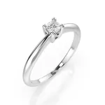 0,06 Karat Diamant Verlobungsring mit 1 Diamanten, Weißgold 585 / 14K