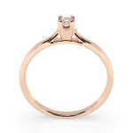 0,06 Karat Diamant Verlobungsring mit 1 Diamanten, Rotgold 585 / 14K