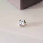 0,2 Karat Diamant Anhänger 4-er Krappe, Weißgold 585 / 14K, Höhe 6.4 mm, Breite 4.7 mm, Gewicht ca. 0.18 g