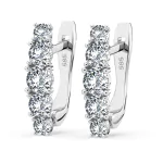 0,85 Karat Diamant Creolen, Weißgold 585 / 14 Karat, Gewicht ca. 2.1 g.