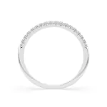 0,14 Karat Diamant Memoire Ring mit 17 Diamanten, Weißgold 585 / 14K