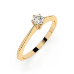 0,15 Karat Diamant Verlobungsring mit 1 Diamanten, Gelbgold 585 / 14K