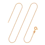 Goldkette als Ankerkette rund in Gelbgold 375 / 9K, 40 cm lang, 1,1 mm breit, Gewicht ca. 1.5 g.