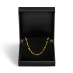 Goldkette als Panzerstegkette Bicolor in Gelbgold / Weißgold 333 / 8K, 55 cm lang, 2,5 mm breit, Gewicht ca. 5.3 g.