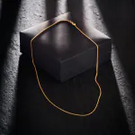 Goldkette als Venezianerkette rund geschlagen in Gelbgold 750 / 18K, 50 cm lang, 1,2 mm breit, Gewicht ca. 4.9 g.