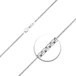 Goldkette als Erbskette in Weißgold 750 / 18K, 36 cm lang, 2 mm breit, Gewicht ca. 5.4 g.