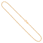 Goldkette als Doppelankerkette in Gelbgold 375 / 9K, 45 cm lang, 1,4 mm breit, Gewicht ca. 1.8 g.