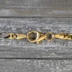 Goldkette als Panzerstegkette Bicolor in Gelbgold / Weißgold 333 / 8K, 55 cm lang, 2,5 mm breit, Gewicht ca. 5.3 g.