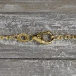 Goldkette als Ankerkette diamantiert in Gelbgold 375 / 9K, 55 cm lang, 1,7 mm breit, Gewicht ca. 4.5 g.