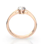 0,40 Karat Diamant Verlobungsring mit 1 Diamanten, Rotgold 585 / 14K
