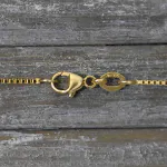 Goldkette als Venezianerkette in Gelbgold 375 / 9K, 40 cm lang, 0,9 mm breit, Gewicht ca. 2.2 g.