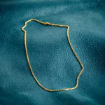 Goldkette als Ankerkette diamantiert in Gelbgold 750 / 18K, 50 cm lang, 1,9 mm breit, Gewicht ca. 8.4 g.