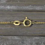 Goldkette als Panzerkette flach in Gelbgold 585 / 14K, 50 cm lang, 1,7 mm breit, Gewicht ca. 5.2 g.