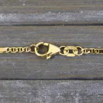 Goldkette als Panzerstegkette in Gelbgold 585 / 14K, 55 cm lang, 1,9 mm breit, Gewicht ca. 4.6 g.