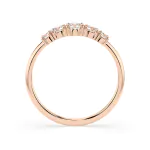 0,42 Karat Diamant Verlobungsring mit 5 Diamanten, Rotgold 585 / 14K