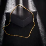 Goldkette als Panzerkette facettiert in Gelbgold 585 / 14K, 60 cm lang, 3,1 mm breit, Gewicht ca. 7.5 g.