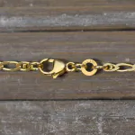 Armband als Panzerstegkette in Gelbgold 585 / 14 K, 21,5 cm lang, 2,5mm breit, Gewicht ca. 2.6 g.