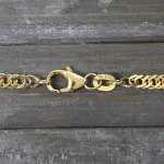 Armband als Singapurkette in Gelbgold 585 / 14 K, 18,5 cm lang, 2,9mm breit, Gewicht ca. 2.9 g.
