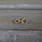 Goldkette als Doppelankerkette in Gelbgold 375 / 9K, 40 cm lang, 1 mm breit, Gewicht ca. 0.6 g.